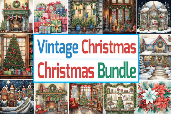 Bring Nostalgic Charm to Your Designs with the Vintage Christmas Bundle