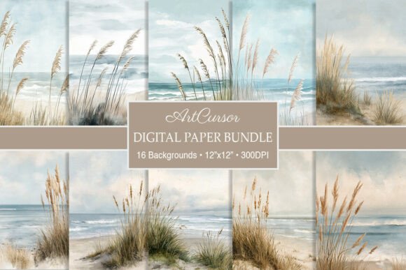 Capturing the Coast: A Guide to Neutral Pastel Beach Digital Paper