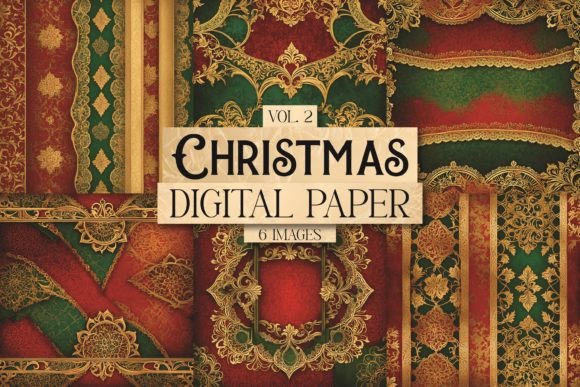 Christmas Digital Paper Vol. 2: A Designer's Vintage Toolkit