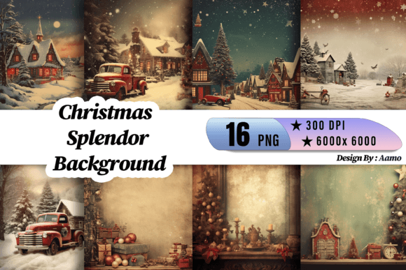 Christmas Splendor Background: A Festive Design Essential