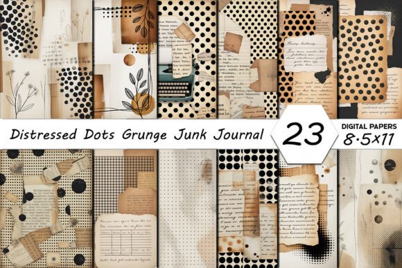 Distressed Dots Grunge Junk Journal: A Textured Toolkit for Authentic Design