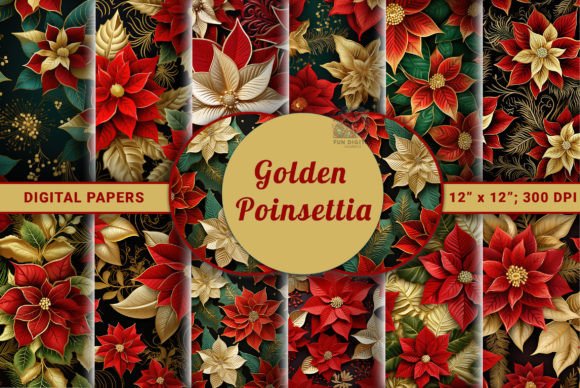 Elevate Your Holiday Projects with Luxury Poinsettia Christmas Papers