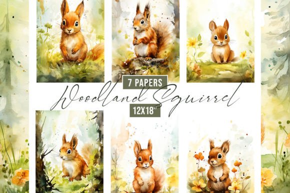 Enchanting Woodland Designs: Squirrel Backgrounds