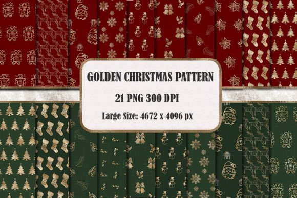 Golden Christmas Pattern Background: Elevating Holiday Design