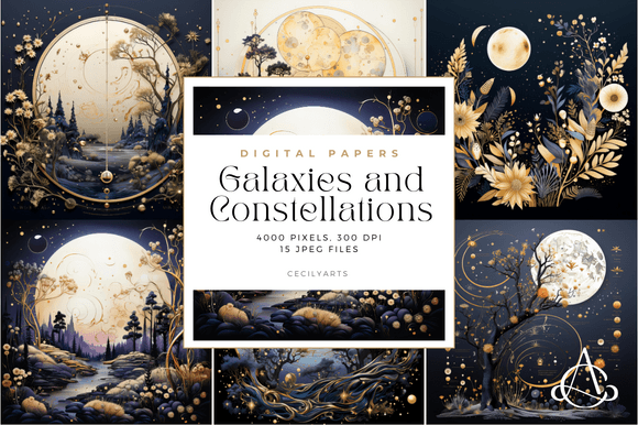 Midnight Blue Galaxies and Constellation: A Guide to Celestial Design
