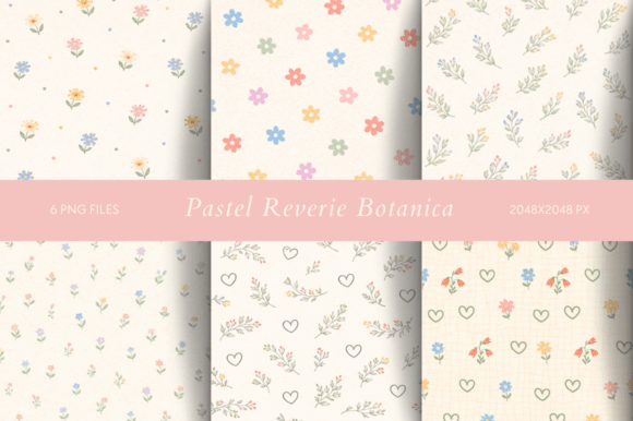 Pastel Reverie Botanica: A Soft-Toned Design Collection
