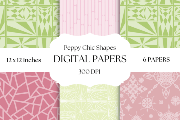 Peppy Chic Shapes Digital Papers: A Burst of Vibrant Style
