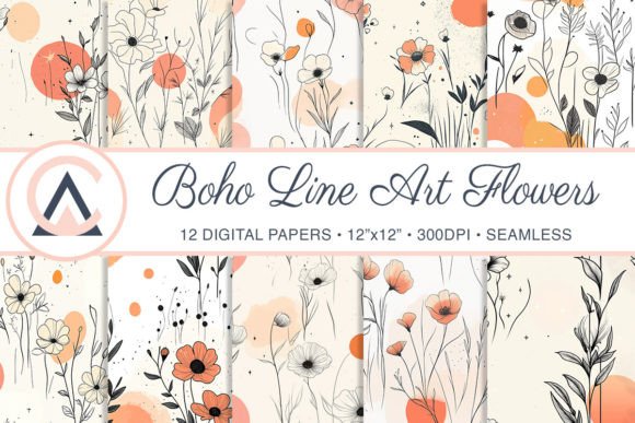 Seamless Boho Line Art Floral Background: A Designer's Guide
