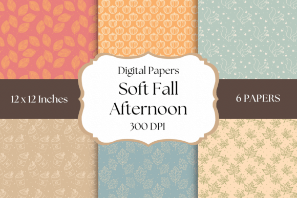 Soft Fall Afternoon Digital Papers: Cozy Autumn Design Assets