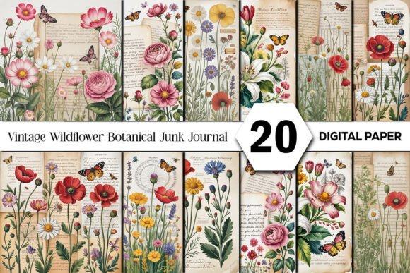 Timeless Elegance: Unlocking the Potential of Vintage Wildflower Junk Journal Pages