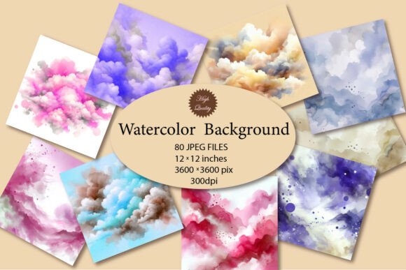 Watercolor Digital Papers Bundle JPEG: Your Creative Toolkit